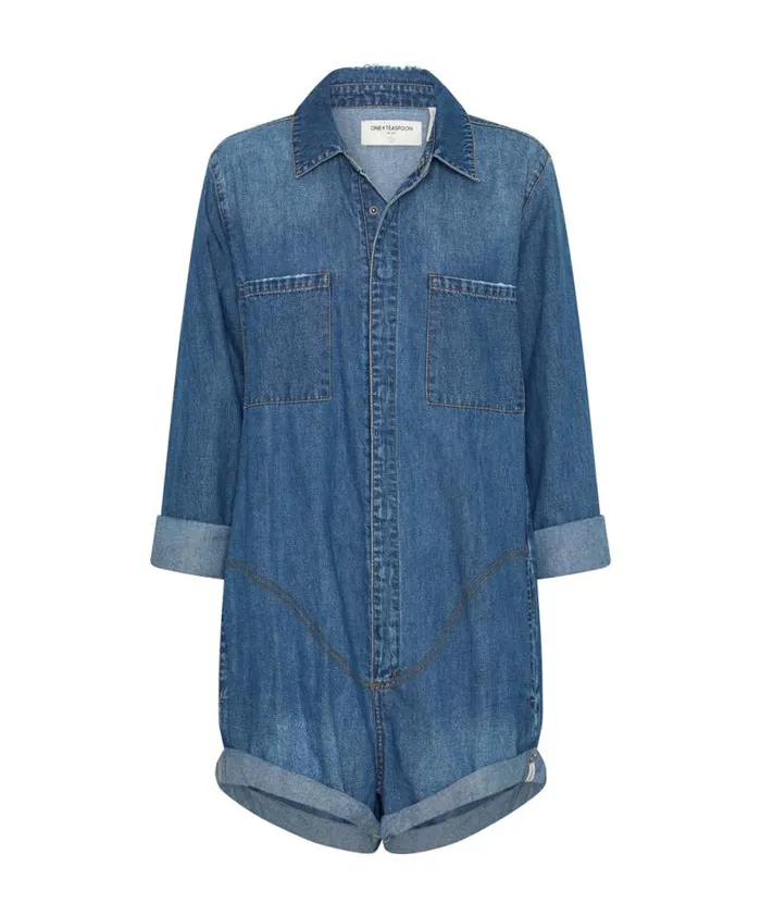 Women BAY BLUE PROPHECY JUMPSUIT One Teaspoon Denim Jumpsuits Women BAY BLUE PROPHECY JUMPSUIT One Teaspoon Denim Jumpsuits