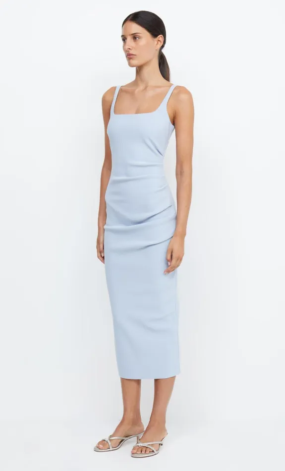 Women BE MINE SQUARE NECK DRESS 8211 DUSTY BLUE Bec Bridge Midi Dresses