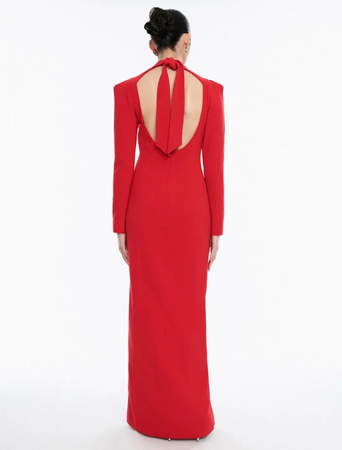 Women Beatrix Mock Neck Gown Carmine Red BCBG Dresses Women Beatrix Mock Neck Gown Carmine Red BCBG Dresses