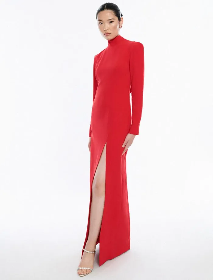 Women Beatrix Mock Neck Gown Carmine Red BCBG Dresses Women Beatrix Mock Neck Gown Carmine Red BCBG Dresses