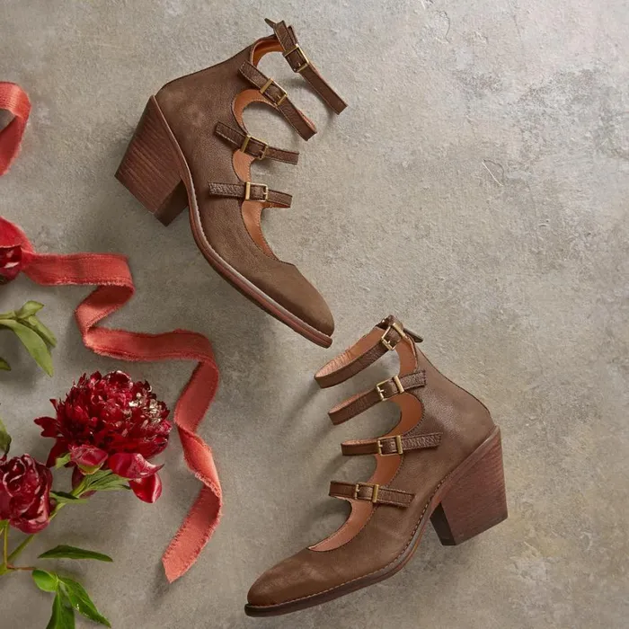 Women Beauregard Heels Brown Sundance Catalog Shoes