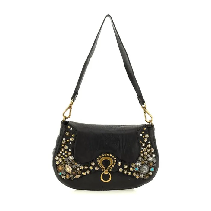 Women Bella Di Notte Black Campomaggi ShoulderHobo Bag