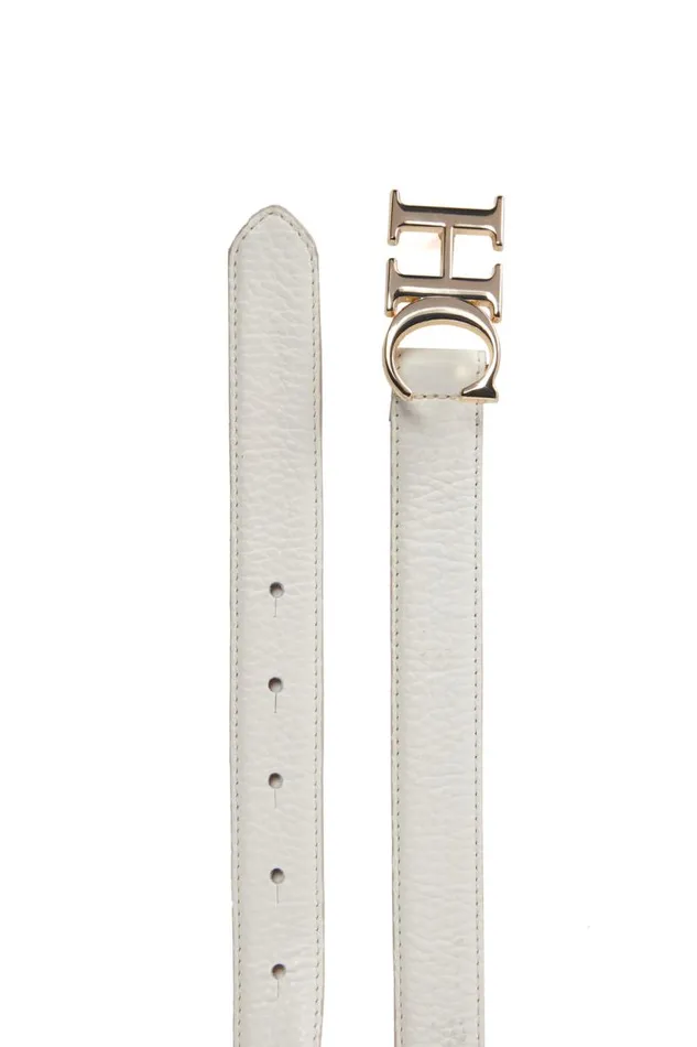 Women Belts Holland Cooper Atelier Slim Logo Belt Off White Women Belts Holland Cooper Atelier Slim Logo Belt Off White