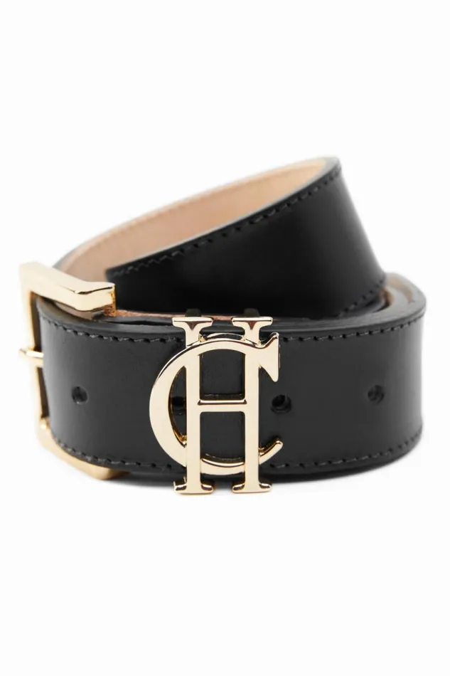 Women Belts Holland Cooper HC Classic Logo Belt Black Women Belts Holland Cooper HC Classic Logo Belt Black