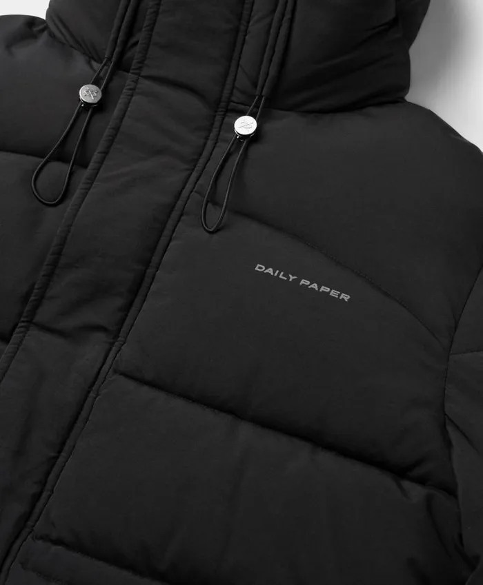 Women Black Akira Puffer Daily Paper Jackets Women Black Akira Puffer Daily Paper Jackets