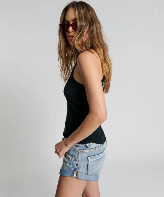 Women BLACK ONE TEASPOON BASIC SINGLET One Teaspoon Tees and Tanks Women BLACK ONE TEASPOON BASIC SINGLET One Teaspoon Tees and Tanks