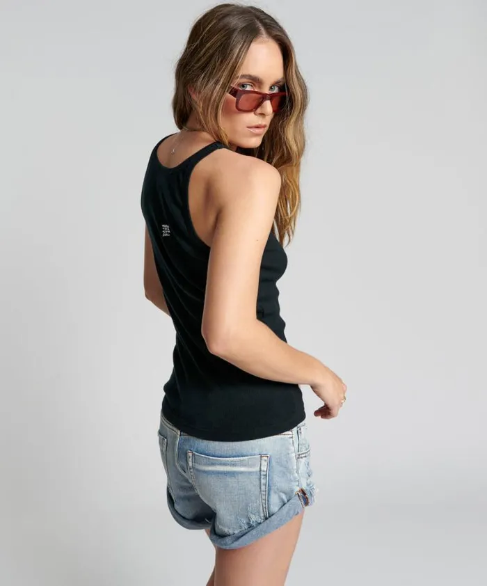 Women BLACK ONE TEASPOON BASIC SINGLET One Teaspoon Tees and Tanks Women BLACK ONE TEASPOON BASIC SINGLET One Teaspoon Tees and Tanks
