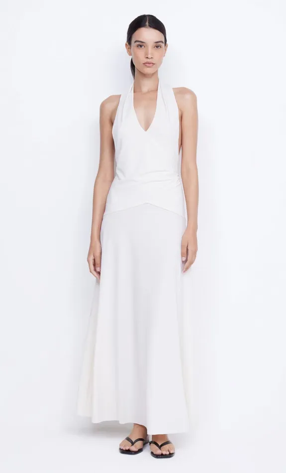 Women BLANCHE HALTER MAXI DRESS 8211 IVORY Bec Bridge Maxi Dresses