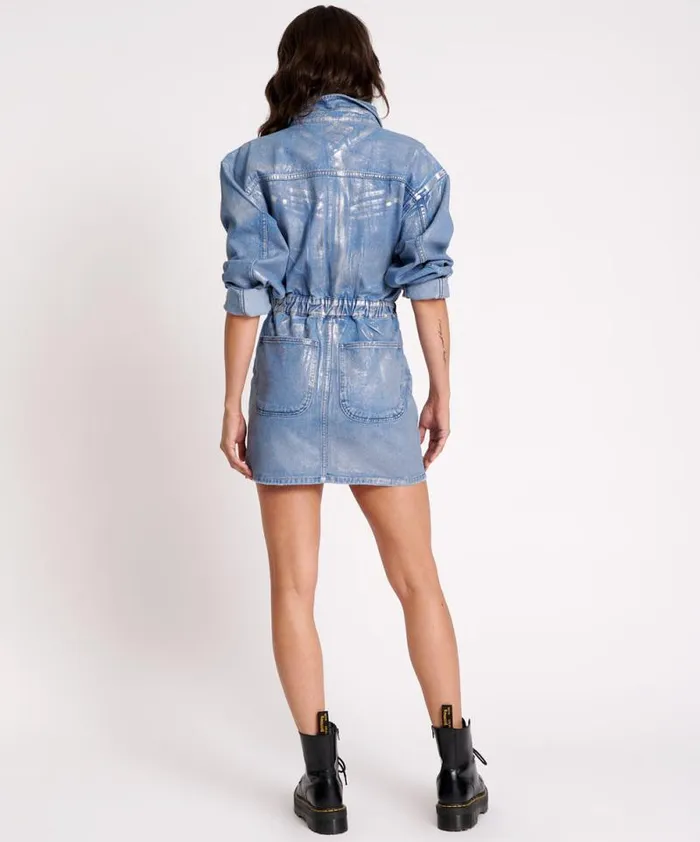 Women BLUE FUTURE OLIVIA DRESS One Teaspoon Denim Dresses Women BLUE FUTURE OLIVIA DRESS One Teaspoon Denim Dresses