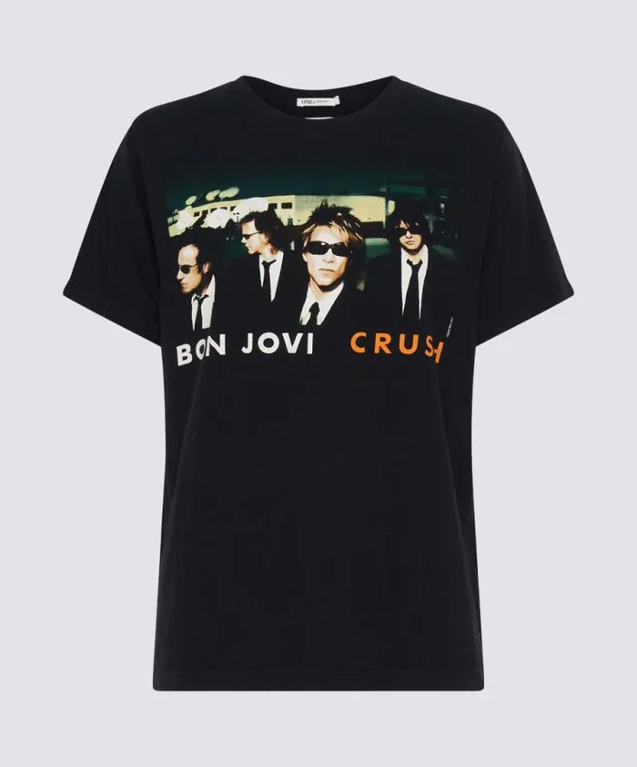 Women BON JOVI CRUSH VINTAGE TEE One Teaspoon Tees and Tanks