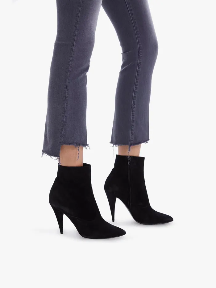 Women Bootcut Mother Denim The Insider Crop Step Fray Charcoal