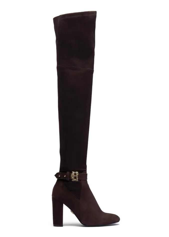Women Boots Holland Cooper Sloane Over The Knee Boot Chocolate
