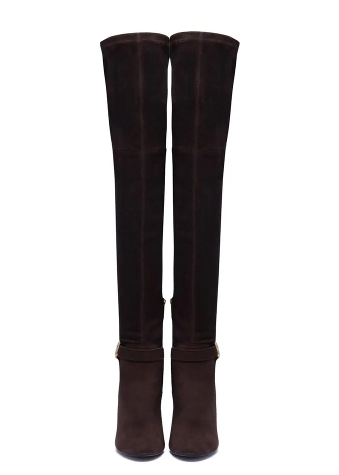 Women Boots Holland Cooper Sloane Over The Knee Boot Chocolate Women Boots Holland Cooper Sloane Over The Knee Boot Chocolate