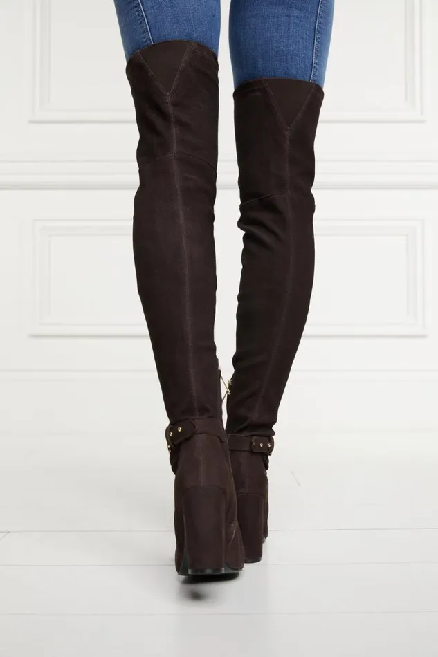 Women Boots Holland Cooper Sloane Over The Knee Boot Chocolate Women Boots Holland Cooper Sloane Over The Knee Boot Chocolate