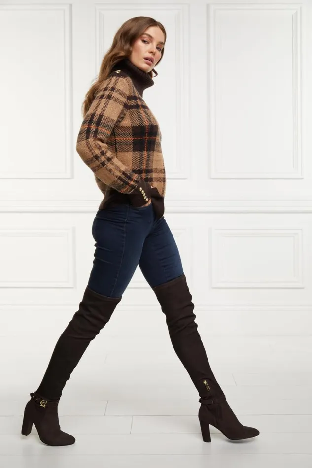Women Boots Holland Cooper Sloane Over The Knee Boot Chocolate Women Boots Holland Cooper Sloane Over The Knee Boot Chocolate
