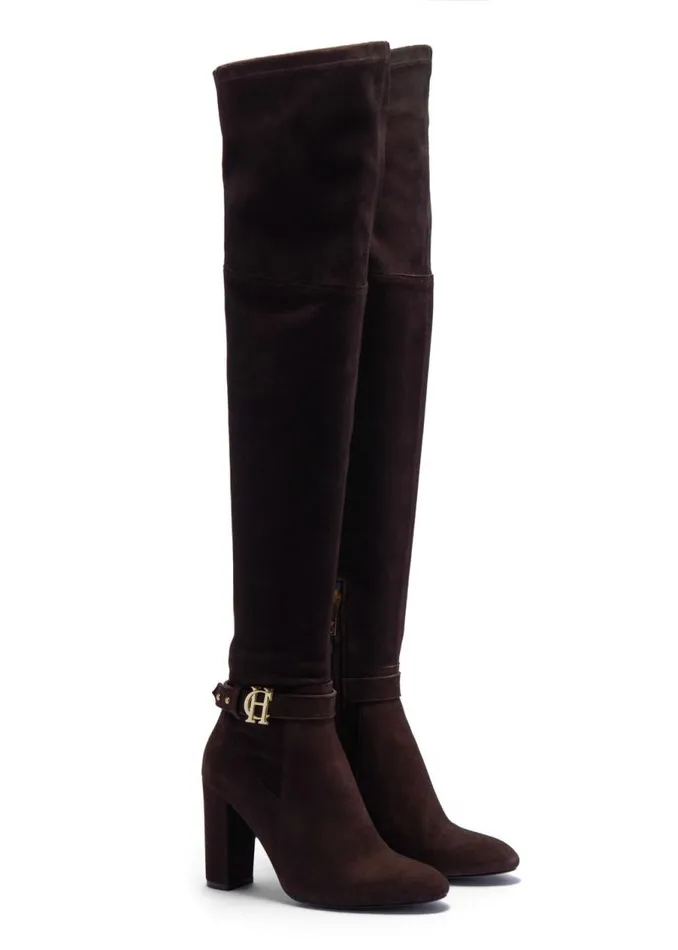 Women Boots Holland Cooper Sloane Over The Knee Boot Chocolate Women Boots Holland Cooper Sloane Over The Knee Boot Chocolate