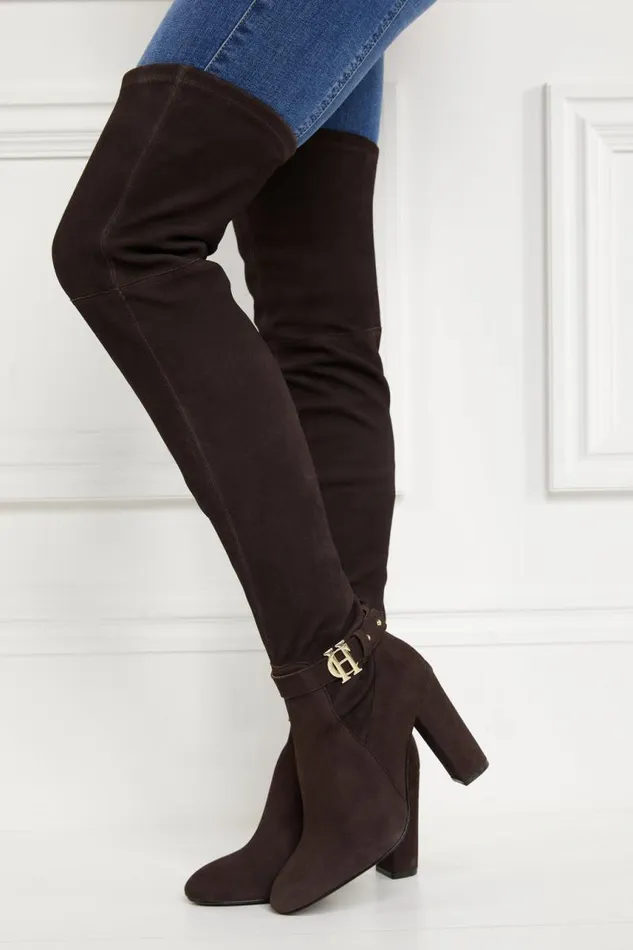 Women Boots Holland Cooper Sloane Over The Knee Boot Chocolate Women Boots Holland Cooper Sloane Over The Knee Boot Chocolate