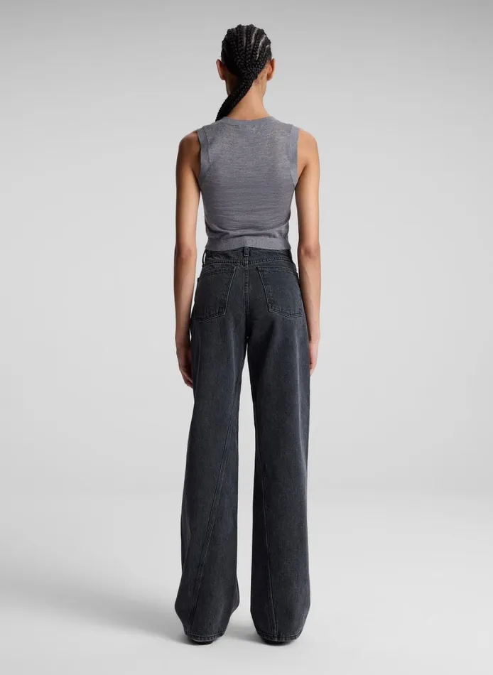 Women Bottoms ALC Abbott II Denim Jean Washed Black