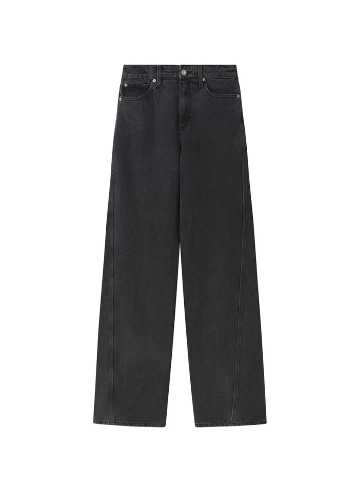 Women Bottoms ALC Abbott II Denim Jean Washed Black