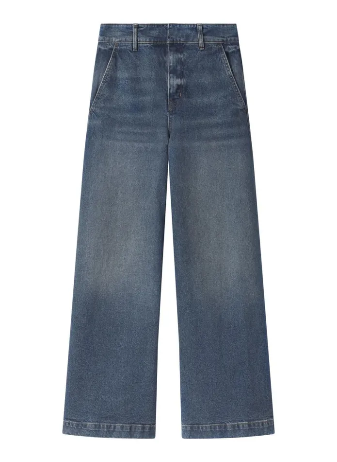 Women Bottoms ALC Grant Stretch Wide Leg Jean Medium Wash