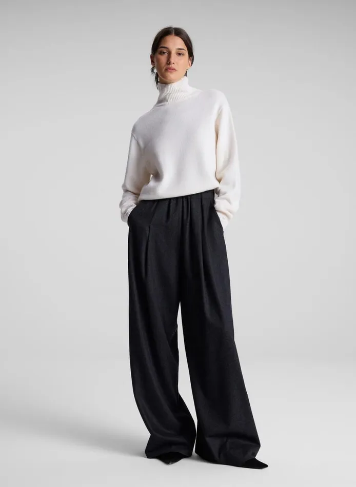 Women Bottoms ALC Jones Wool Cashmere Pant Charcoal