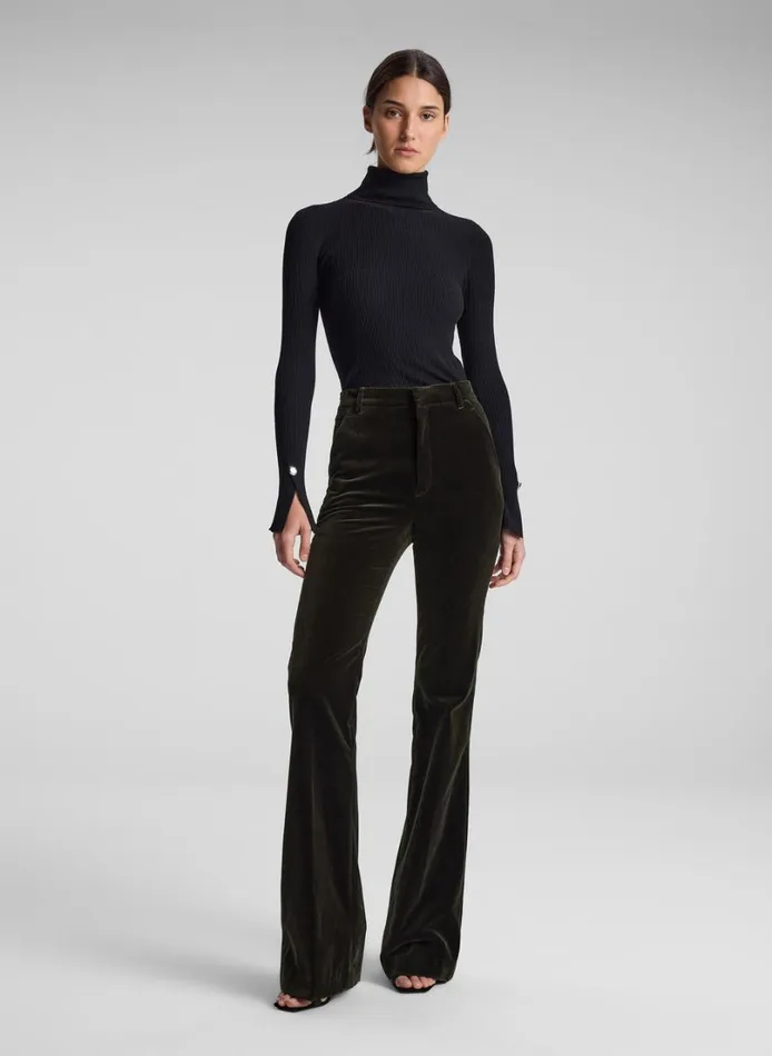 Women Bottoms ALC Sadie Velvet Pant Mossy