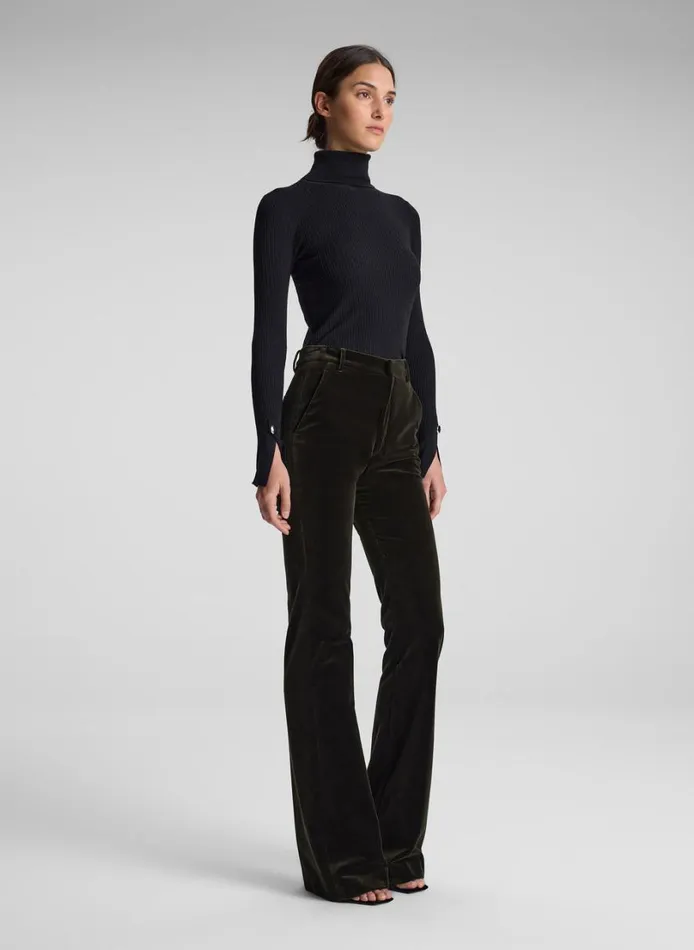 Women Bottoms ALC Sadie Velvet Pant Mossy