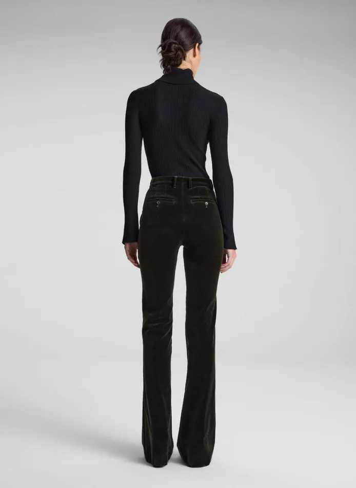 Women Bottoms ALC Sadie Velvet Pant Mossy