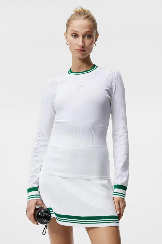 Women Bree Knitted Sweater White JLindeberg Knitwear