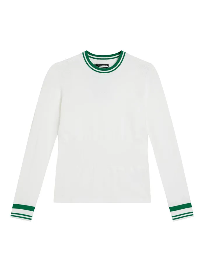 Women Bree Knitted Sweater White JLindeberg Knitwear Women Bree Knitted Sweater White JLindeberg Knitwear
