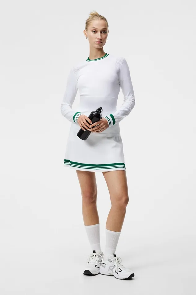 Women Bree Knitted Sweater White JLindeberg Knitwear Women Bree Knitted Sweater White JLindeberg Knitwear