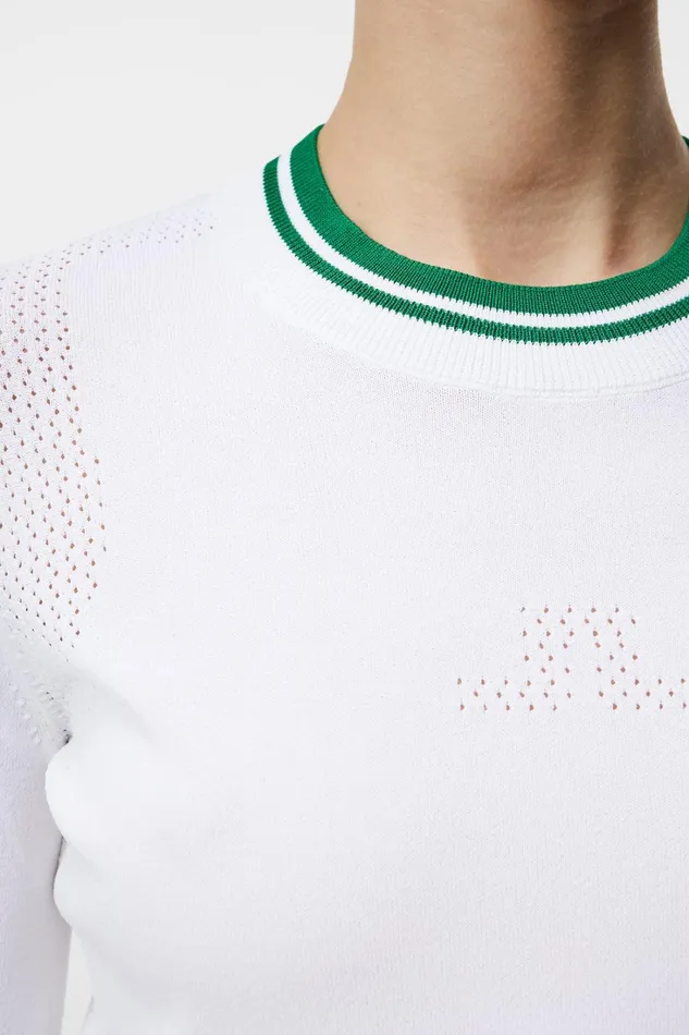 Women Bree Knitted Sweater White JLindeberg Knitwear Women Bree Knitted Sweater White JLindeberg Knitwear