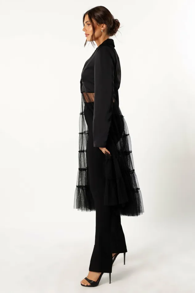 Women Briar Blazer Black Jackets and Coats Petal and Pup