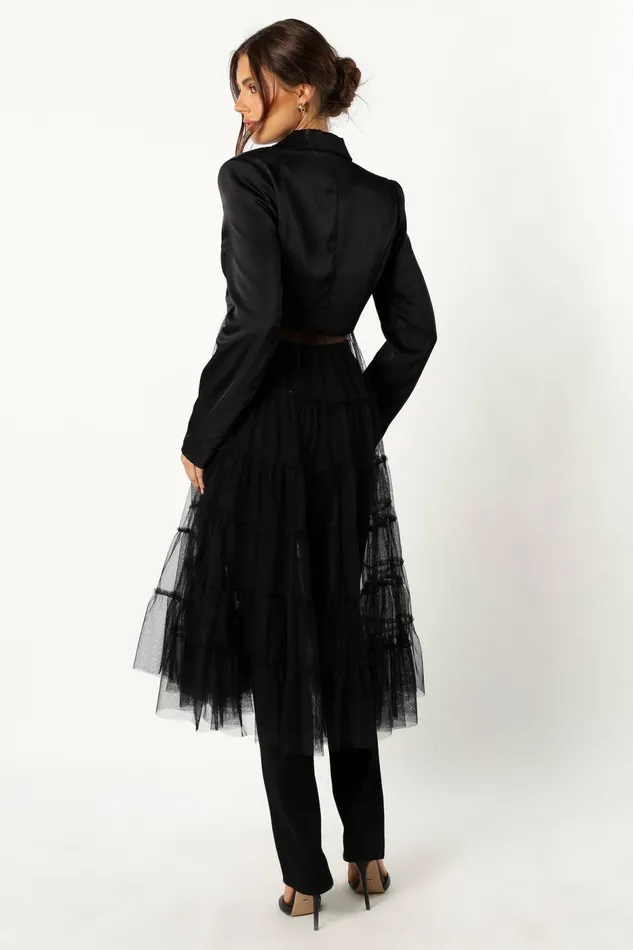 Women Briar Blazer Black Jackets and Coats Petal and Pup