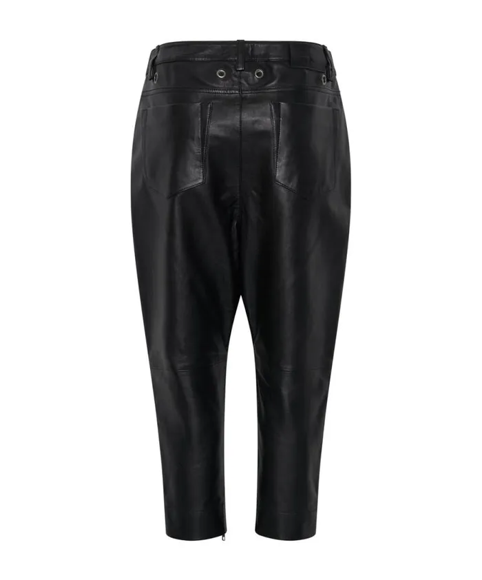Women BROOKLYN CROPPED LEATHER BOYFRIEND PANT One Teaspoon Bottoms