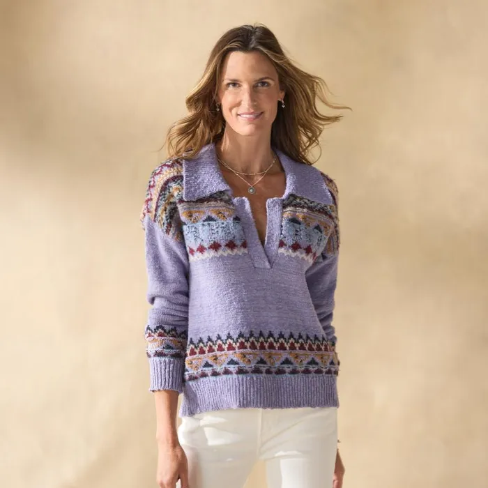 Women Calder Fair Isle Sweater Cream Sundance Catalog Sweaters