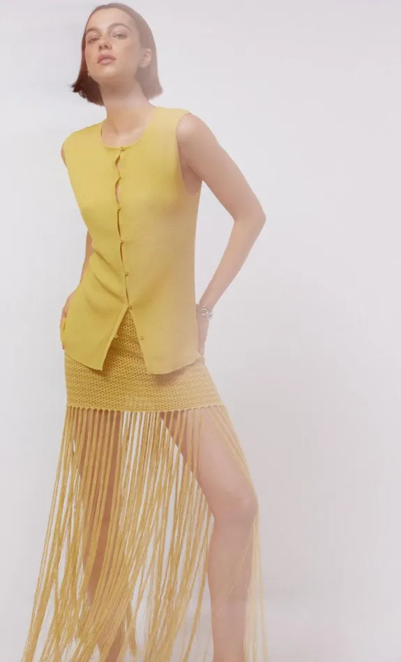 Women CALISTA FRINGE MINI SKIRT 8211 CITRUS Bec Bridge Skirts