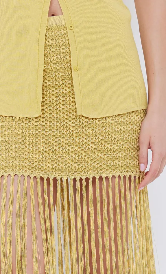 Women CALISTA FRINGE MINI SKIRT 8211 CITRUS Bec Bridge Skirts