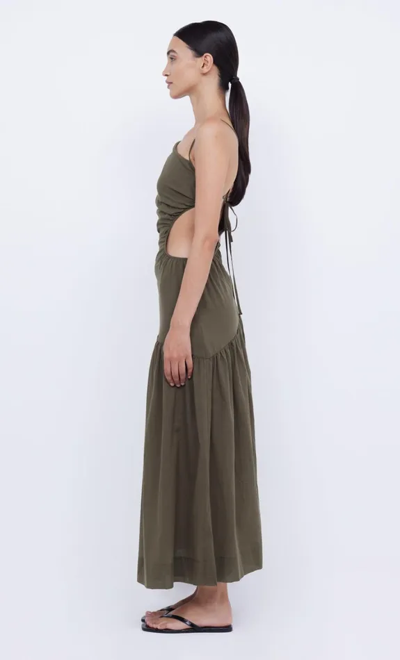 Women CALYPSO ASYM MAXI DRESS 8211 OLIVE GREEN Bec Bridge Maxi Dresses