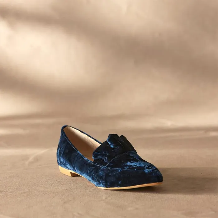 Women Chrystal Velvet Flats Navy Sundance Catalog Shoes Women Chrystal Velvet Flats Navy Sundance Catalog Shoes