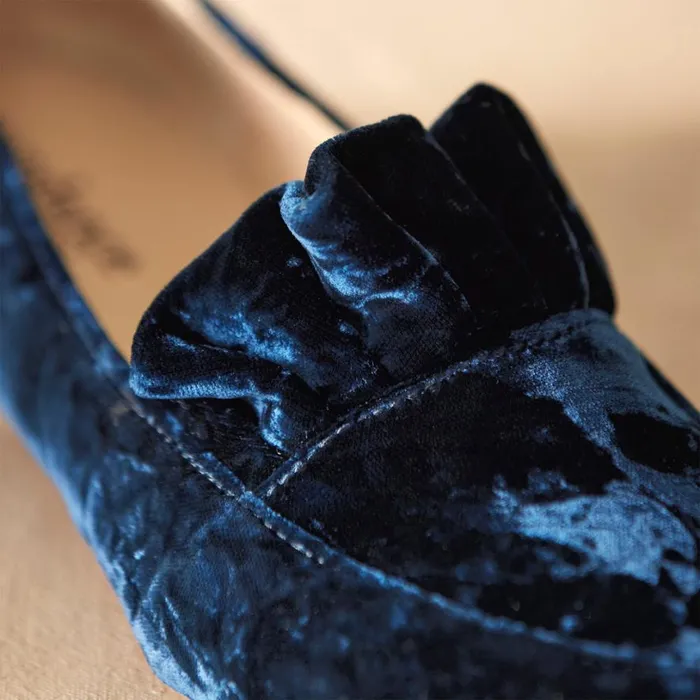 Women Chrystal Velvet Flats Navy Sundance Catalog Shoes Women Chrystal Velvet Flats Navy Sundance Catalog Shoes