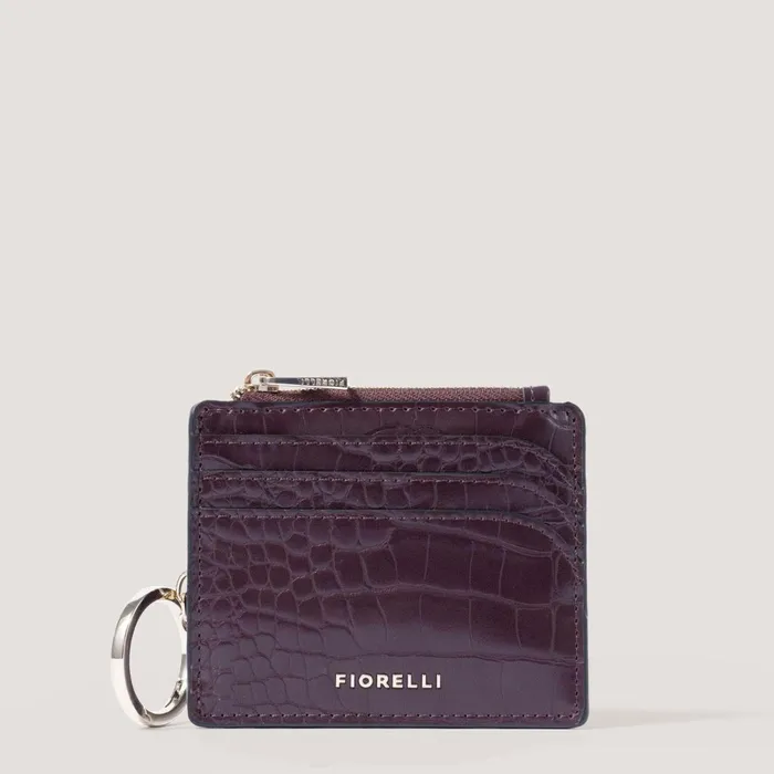 Women Ciara Coin Purse Burgundy Croc Fiorelli Cardholders