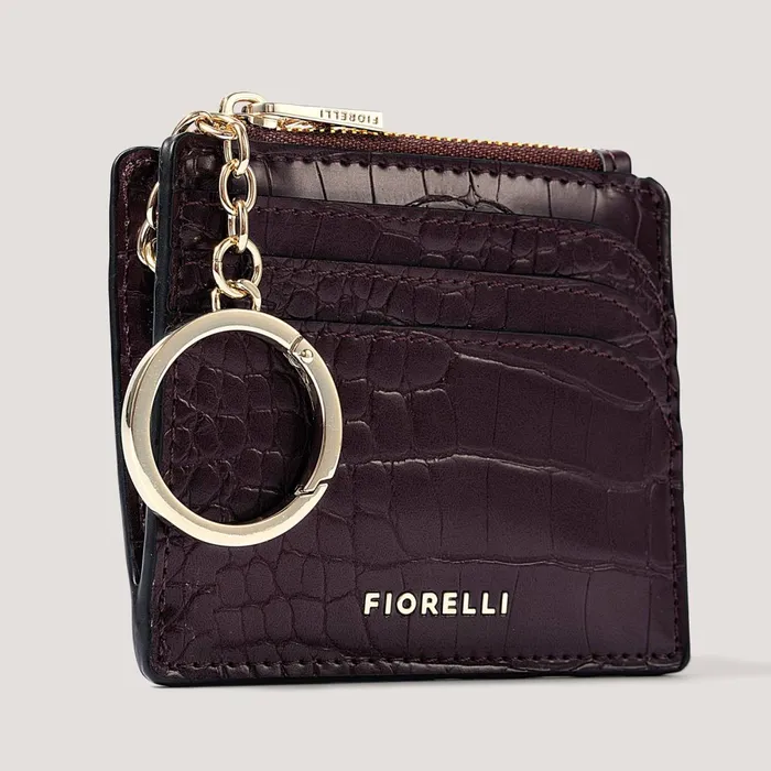 Women Ciara Coin Purse Burgundy Croc Fiorelli Cardholders