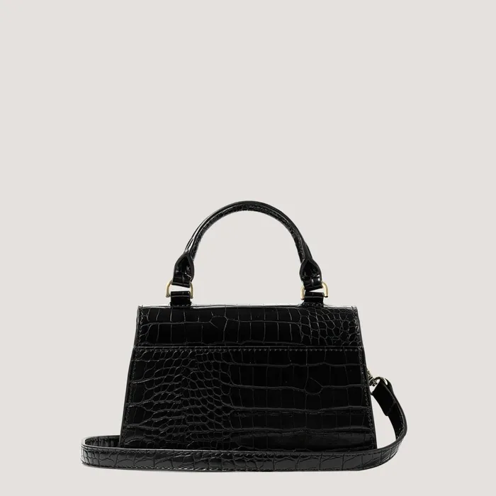 Women Colton Mini TopHandle Bag Black Croc Fiorelli Grab Bags