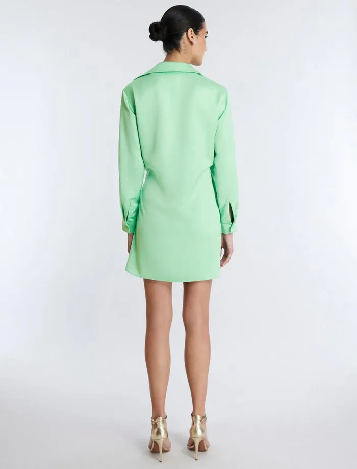 Women Connie Faux Wrap Mini Dress Greengage BCBG Dresses