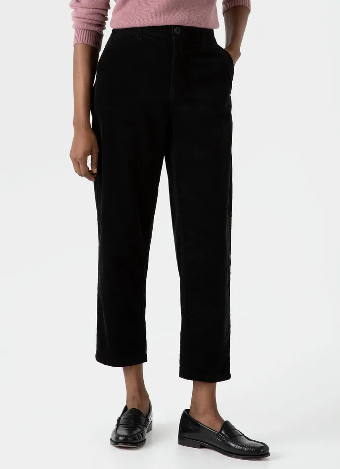 Women Corduroy Trouser Black Pants ussunspel Women Corduroy Trouser Black Pants ussunspel