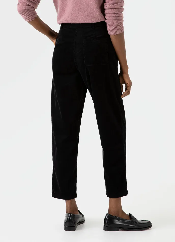 Women Corduroy Trouser Black Pants ussunspel Women Corduroy Trouser Black Pants ussunspel