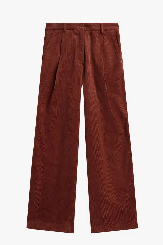 Women Corduroy Trousers Whisky Brown Fred Perry Trousers and Skirts