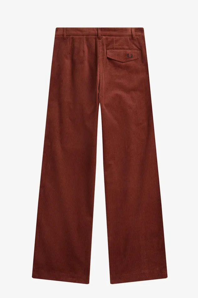 Women Corduroy Trousers Whisky Brown Fred Perry Trousers and Skirts
