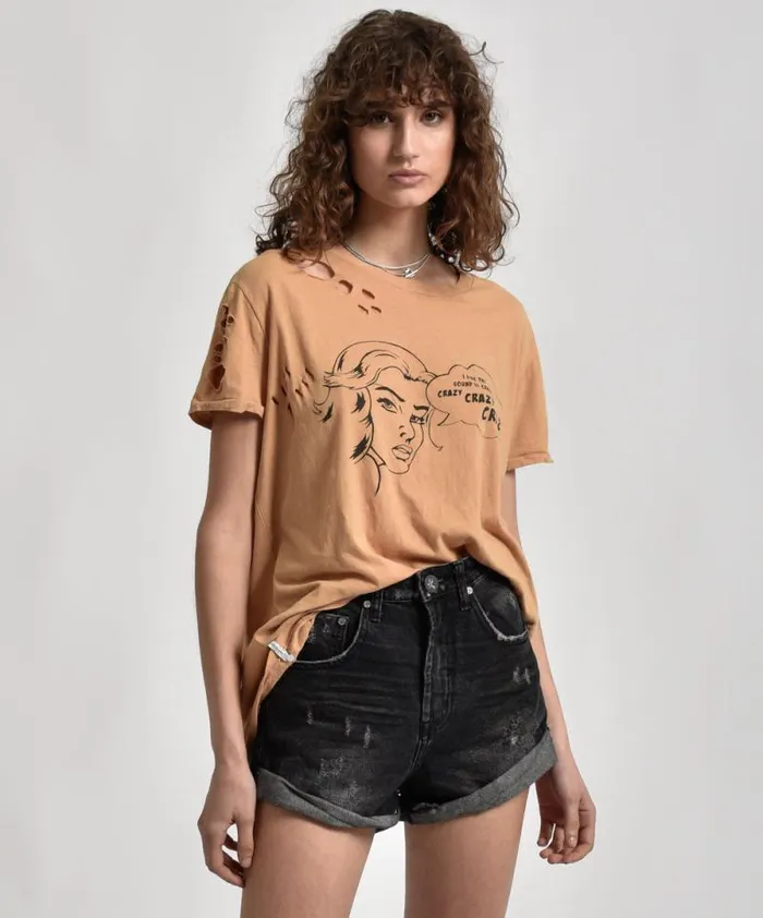 Women CRAZY CRAZY CRAZY TEE One Teaspoon Basic Tees
